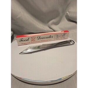 Stainless Steel VTG Food Decorator Cutter Grater Scraper
